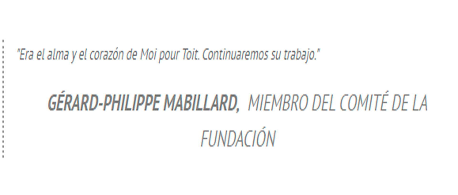 FALLECIÓ CHRISTIAN MICHELLOD, FUNDADOR DE MOI POUR TOIT
